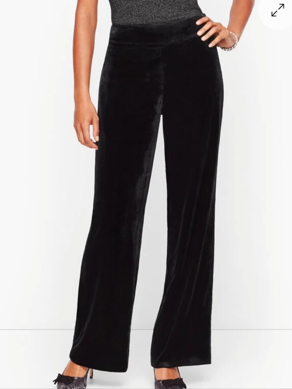 Talbots Velvet Pants In Black
